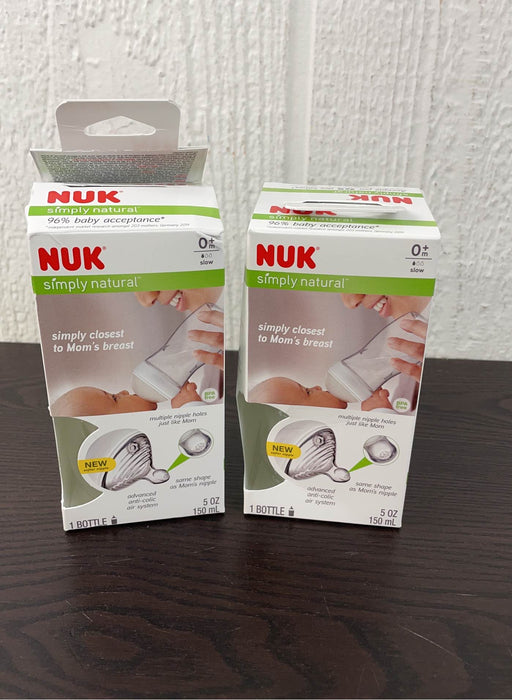 used NUK Simply Natural Bottles, Set of Two