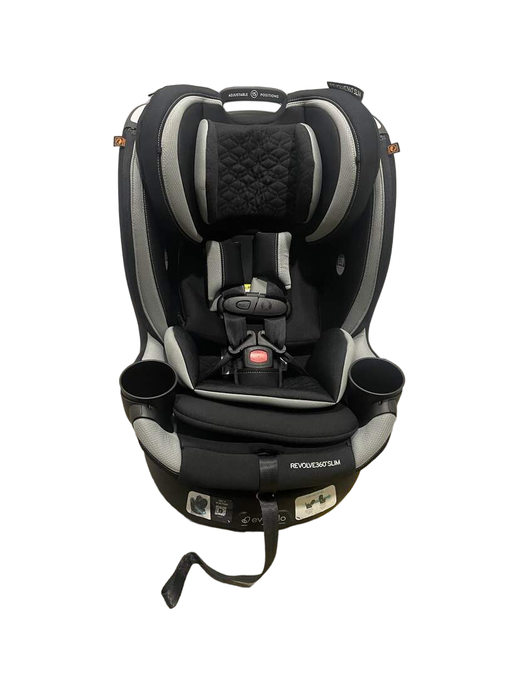 secondhand Evenflo Gold Revolve 360 Rotational All-In-One Convertible Car Seat, 2023, Salem Black