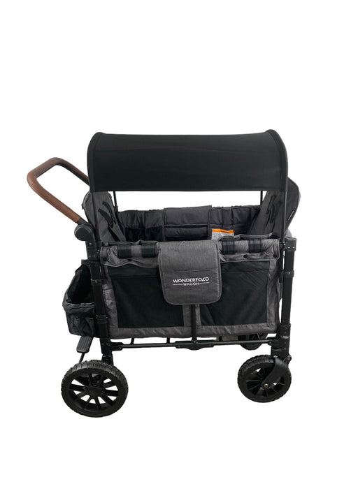 used Wonderfold W2 Luxe Multifunctional Double Stroller Wagon, Charcoal Gray, 2022