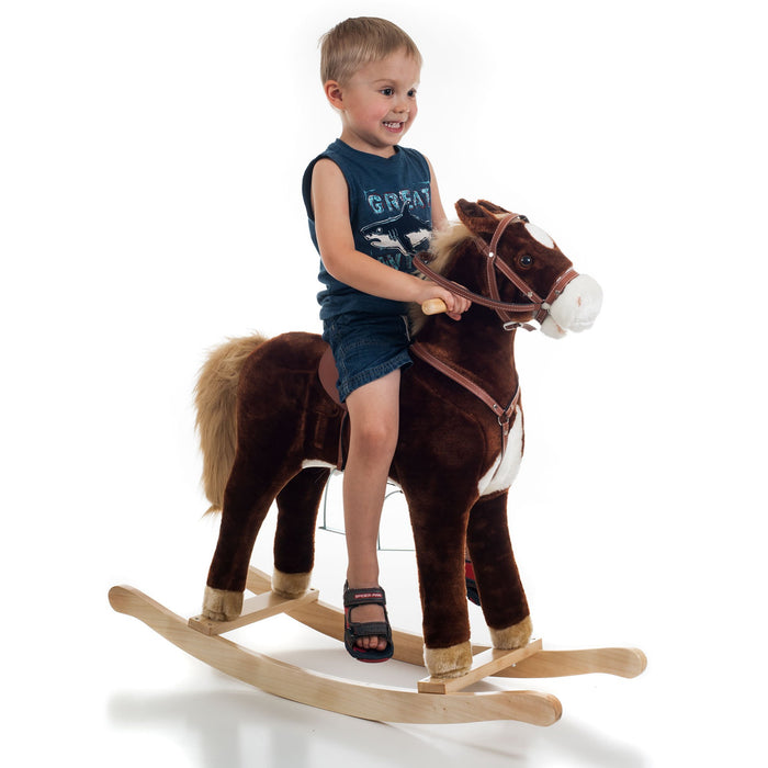 Chrisha Playful Plush Rocking Horse