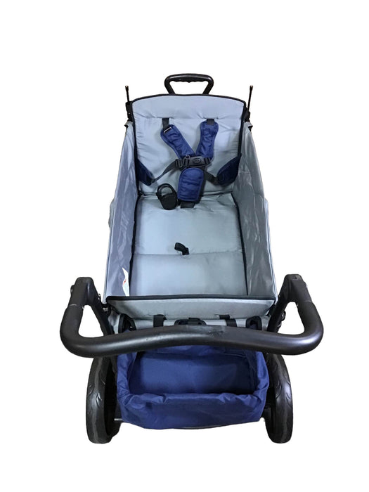 secondhand Wonderfold X2 Push + Pull Double Stroller Wagon, Navy, 2019