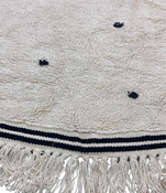 Shop Safavieh Easy Care Round Rug, Polka Dot Tassel, Ivory & Black at GoodBuy Gear
