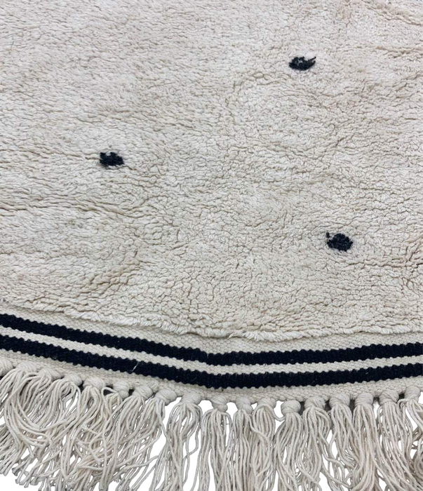 Shop Safavieh Easy Care Round Rug, Polka Dot Tassel, Ivory & Black at GoodBuy Gear