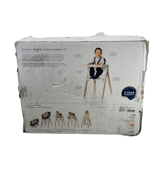 stokke steps natural Stokke Steps Chair, White / Natural