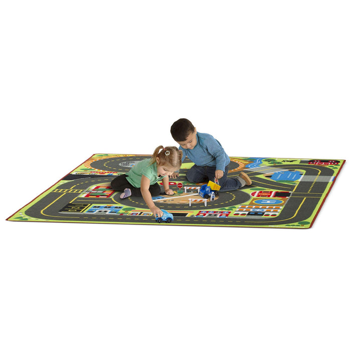 used Melissa & Doug Jumbo Roadway Activity Rug