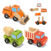 used Melissa & Doug Stacking Construction Vehicles