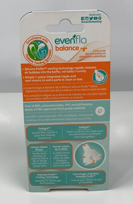 secondhand Evenflo Balance+ Wide Neck Bottle, 1-4oz