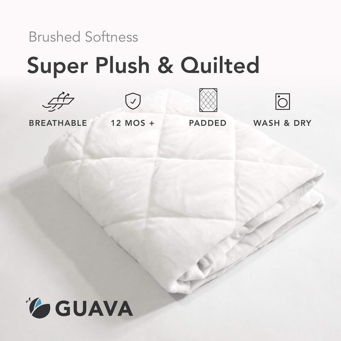 used Guava Family Lotus Crib Plush Quilted Sheet