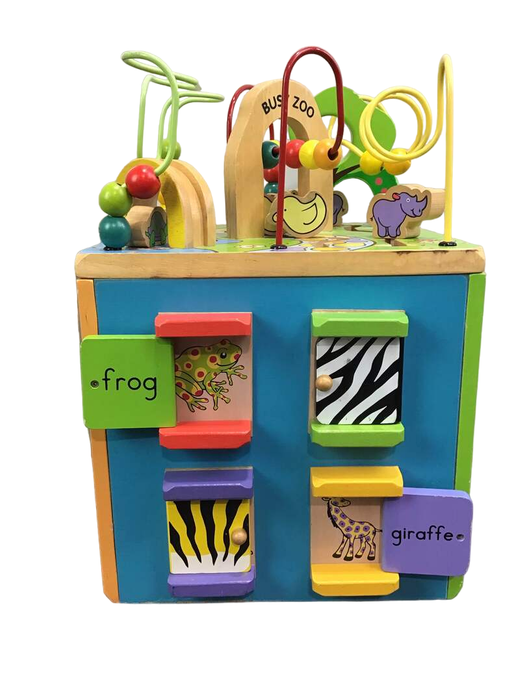 used Parents Busy Zoo Wooden Activity Cube