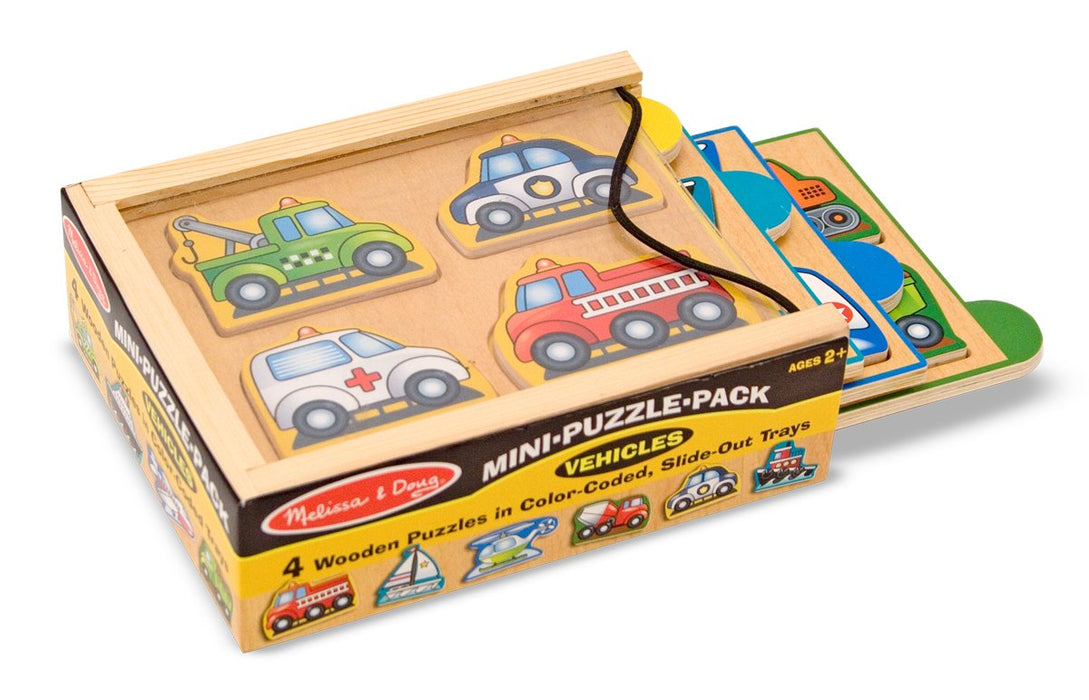 used Melissa & Doug Vehicles Wooden Mini Puzzle Set