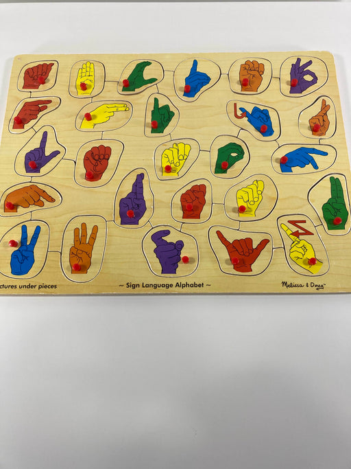 used Melissa & Doug Sign Language Alphabet Puzzle