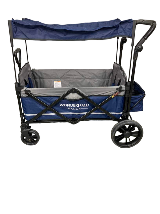 secondhand Wonderfold X2 Push + Pull Double Stroller Wagon, 2021, Navy