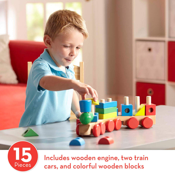 used Melissa & Doug Stacking Train Toddler Toy