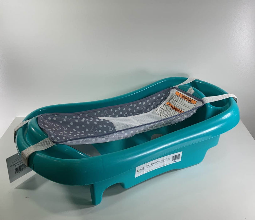 used The First Years Sure Comfort Newborn To Toddler Tub, Teal