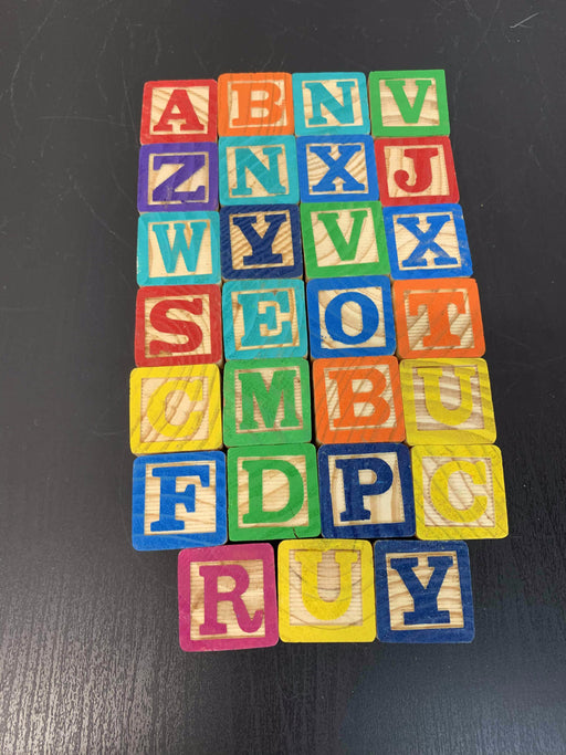 used BUNDLE Wooden Alphabet Blocks