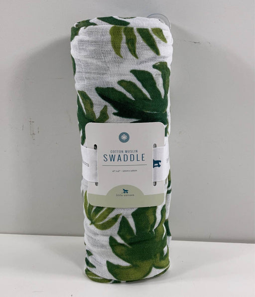 used Little Unicorn Cotton Muslin Swaddle, tropical leaf