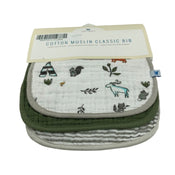 Shop Little Unicorn Cotton Muslin Classic Bib (3 Pack), Forest Friends 2 at GoodBuy Gear