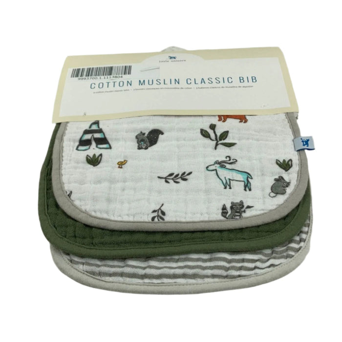 Shop Little Unicorn Cotton Muslin Classic Bib (3 Pack), Forest Friends 2 at GoodBuy Gear
