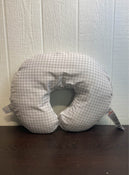 secondhand Boppy Luxe Nursing Pillow, Elephants/ Grey Buffalo Plaid