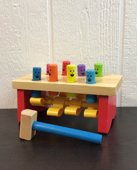 used Melissa & Doug Deluxe Pounding Bench Wooden Toy