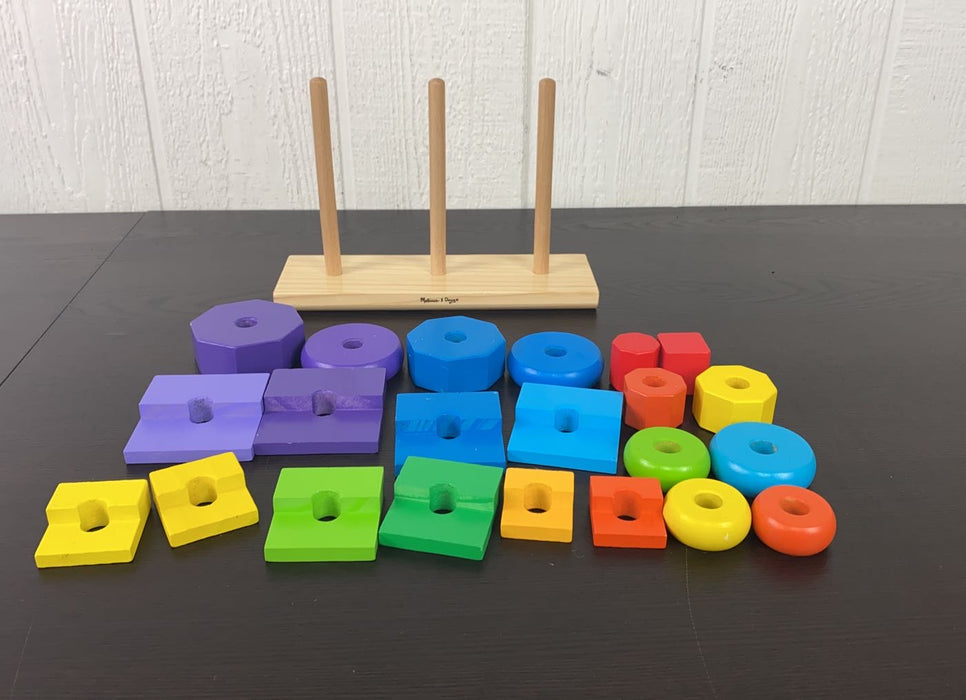 secondhand Melissa & Doug Geometric Stacker