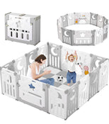 used Dripex 14 Panel Baby Playard Foldable Kids Activity Centre