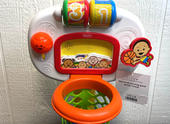 secondhand Fisher Price Brilliant Basics Dunk N Cheer Basketball