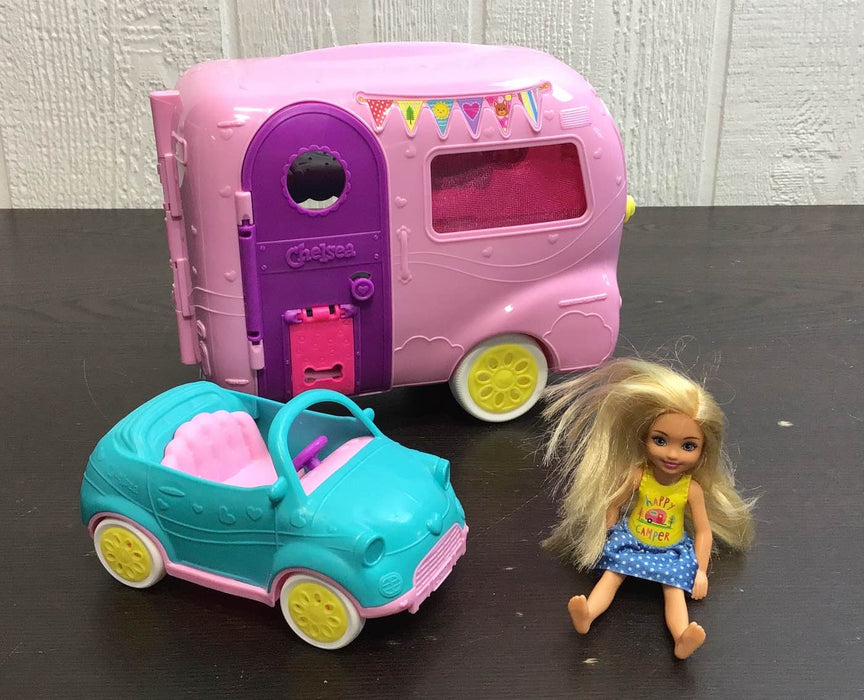 used Mattel Barbie Club Chelsea Camper Playset