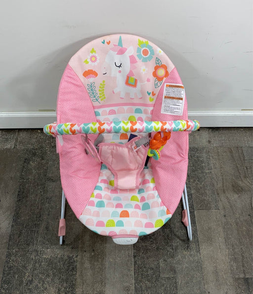 secondhand Bright Starts Vibrating Bouncer, Fancy Fantasy