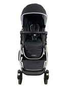 secondhand Mockingbird Single to Double Stroller, 2023, Silver with Black Leather, Watercolor Drops, Black