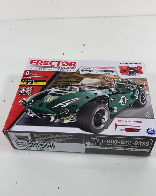 used Meccano 5 in 1 Roadster Pull Back Car Building Kit