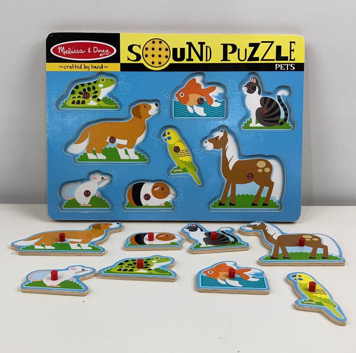 secondhand Melissa & Doug Sound Puzzle, Pets