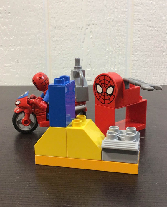 used LEGO duplo Spider-Man Web-Bike Workshop Building Set