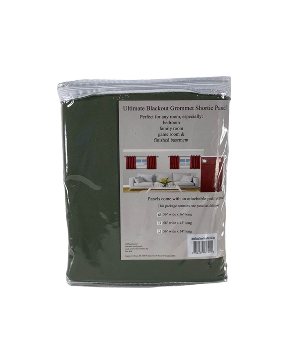 secondhand Ricardo Trading Ultimate Grommet Shorty Blackout Panel Curtain, 56"x36", Sage