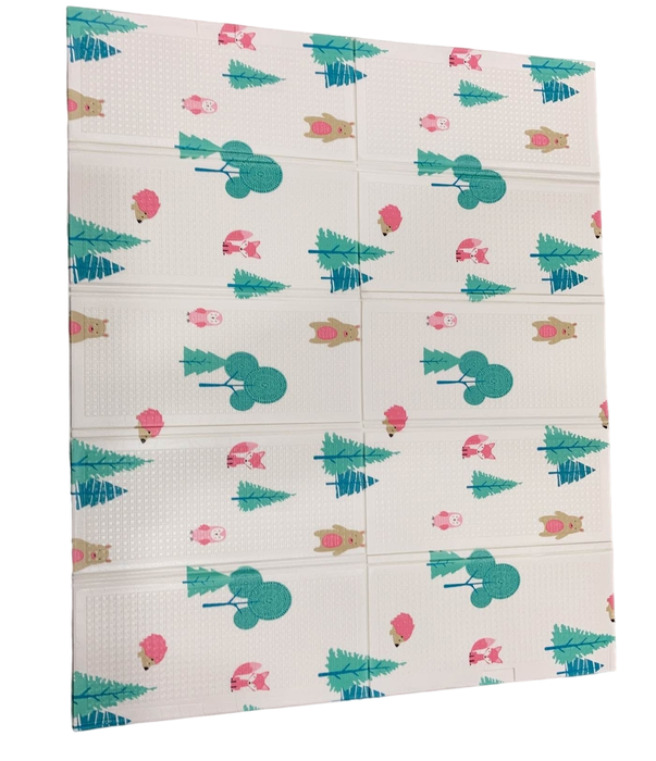 secondhand Jumpoff Jo Large Waterproof Foam Padded Playmat, Woodland Rainbow