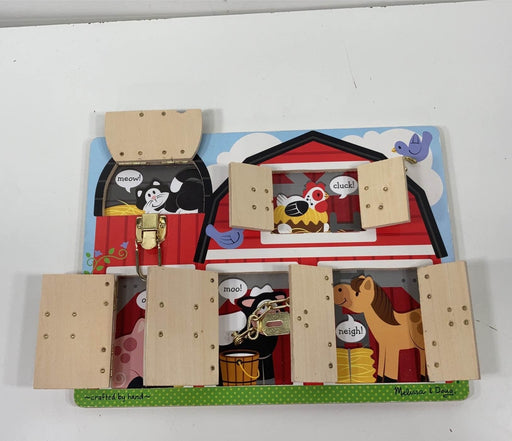 secondhand Melissa & Doug Wooden Latches Barn