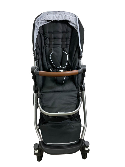 secondhand Mockingbird Single to Double Stroller, Silver with Penny Leather, Windowpane, Black , 2022