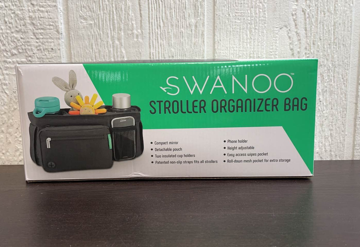 Swanoo Stroller Organizer With Cup Holder - Universal Fit For Uppababy, Wonderfold & More