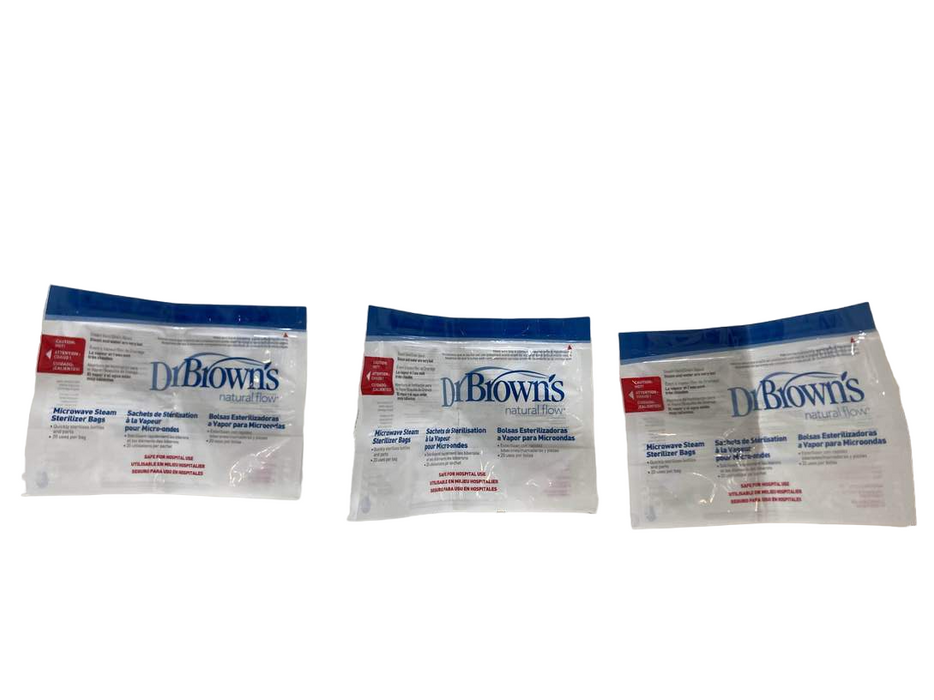 used Dr. Brown's Microwave Steam Sterilizing Bags, 5 Pack