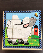 secondhand Melissa & Doug Cube Puzzle, Farm