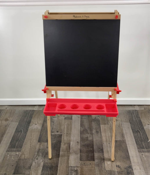 Kids Art Easel with Paper Roll Double-Sided Regulable Drawing Easel Plank