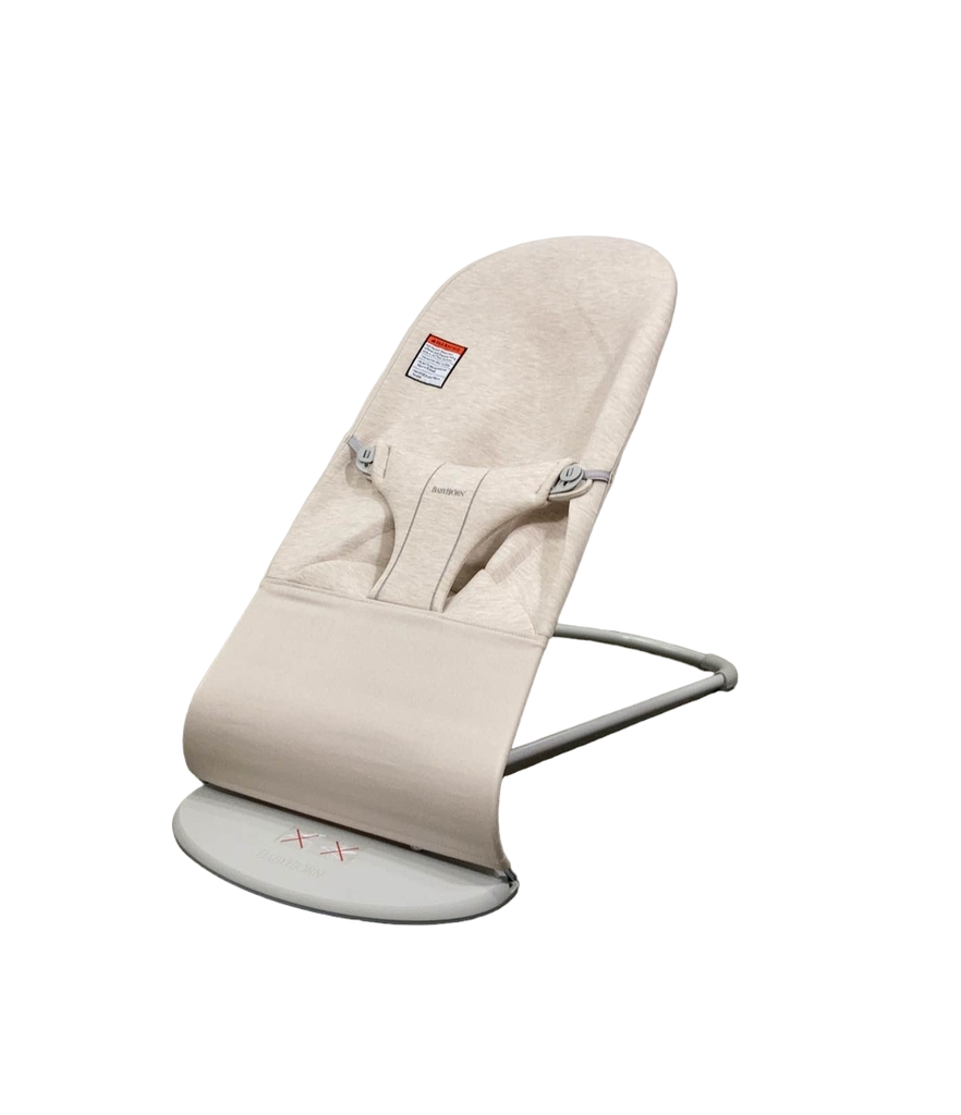 BabyBjorn Bouncer Bliss, Light Gray Frame, Light Beige 3D Jersey