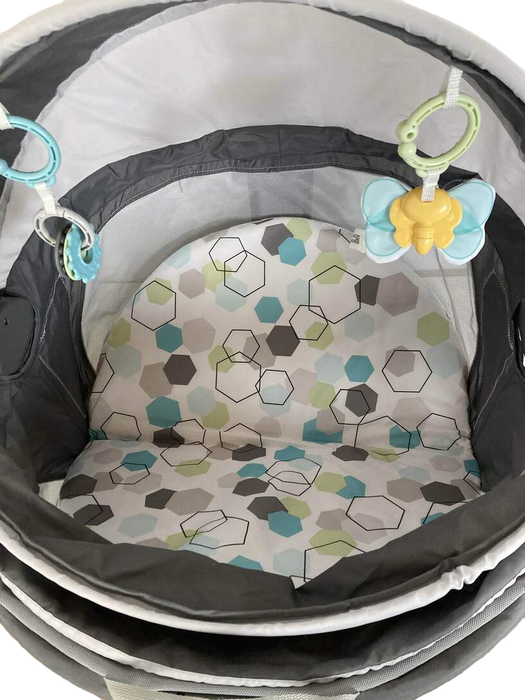 secondhand Fisher Price On-the-Go Baby Dome, Blue/Green Hexagon