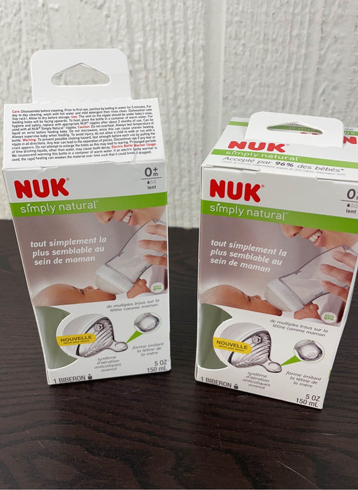 secondhand NUK Simply Natural Bottles, Set of Two