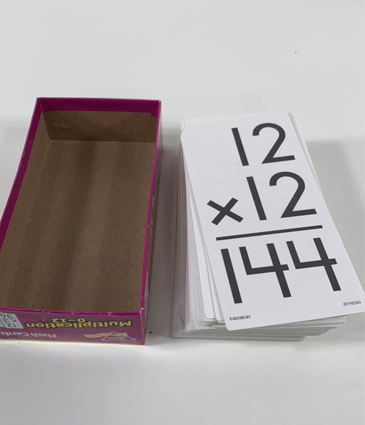 secondhand Trend Enterprises Multiplication 0-12 Flash Cards