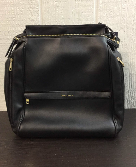 used Mia + Sophia Leather Diaper Bag Backpack