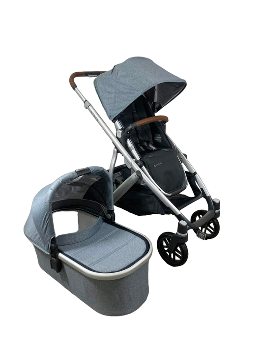 used UPPAbaby VISTA V2 Double Stroller, 2022, Gregory (Blue Melange)