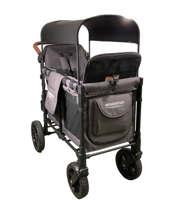 secondhand Wonderfold W2 Luxe Multifunctional Double Stroller Wagon, 2022, Charcoal Gray