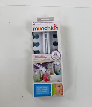 Munchkin Baby Food Pouch Organizers Set of 2 organizers hold 32 pouches