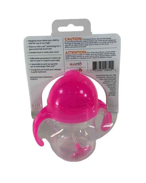 secondhand Munchkin Any Angle Click Lock Weighted Straw Trainer Cup